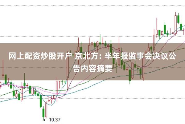 网上配资炒股开户 京北方: 半年报监事会决议公告内容摘要